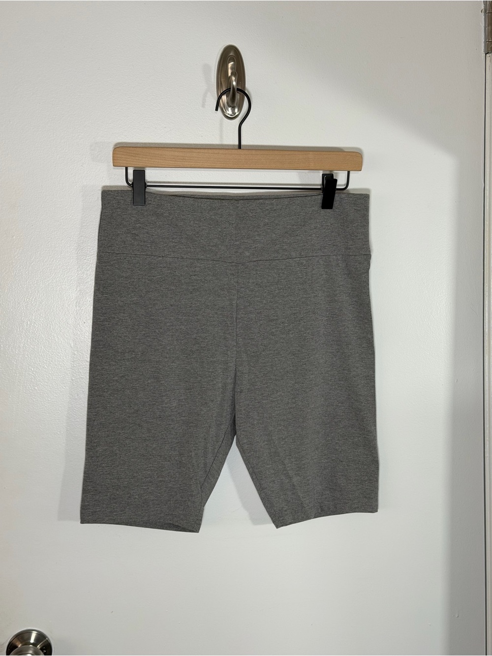Gray Stretch Bike Shorts - 8” Inseam - L